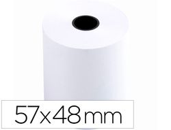Rollo de papel térmico para sumadora 55 gr 57x48mm x 27 m