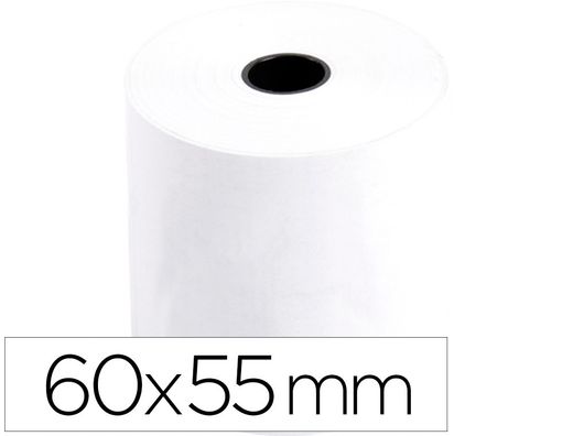 Rollo de papel térmico para sumadora 55 gr Fabrisa 60mmx55mmx36m
