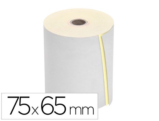 Rollo papel sumadora offset Fabrisa 2 copias 75 x 65 mm