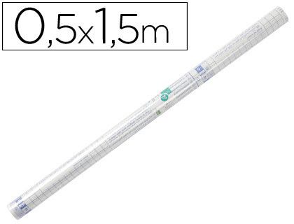 Rollo Plastico Adhesivo Liderpapel 0.50X1.50 50 Mc -Forralibros Removible