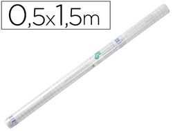 Rollo Plastico Adhesivo Liderpapel 0,50X1,50 Mt. 8O Micras Forralibros Removible