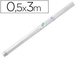 Rollo Plastico Adhesivo Liderpapel 0,50X3 Mt. 8O Micras Forralibros Removible