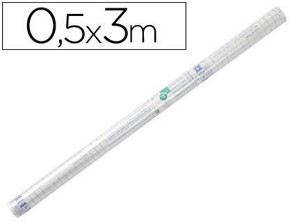Rollo Plastico Adhesivo Liderpapel 0,50X3 Mt. 8O Micras Forralibros Removible