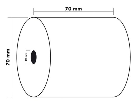 Rollo sumadora exacompta electro offset 70 mm x 70 mm 60 g/m2