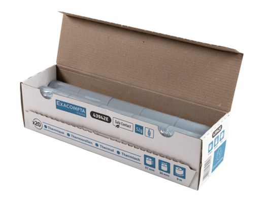 Rollo sumadora exacompta safe contact termico 57 mm x 30 mm 52 g/m2