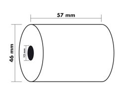 Rollo sumadora exacompta safe contact termico 57 mm x 46 mm 55 g/m2