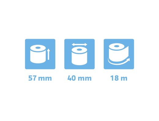 Rollo sumadora exacompta termico 57x40 mm 55 g/m2 sin bpa