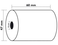 Rollo sumadora exacompta termico 60 mm x 47 mm 55 g/m2