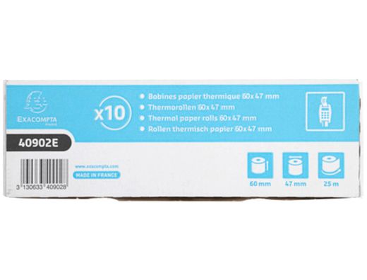 Rollo sumadora exacompta termico 60 mm x 47 mm 55 g/m2