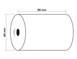 Rollo sumadora exacompta termico 80 mm x 60 mm 48 g/m2