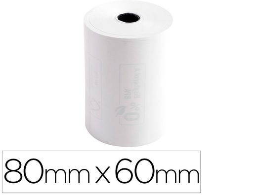 Rollo sumadora exacompta termico 80 mm x 60 mm 48 g/m2