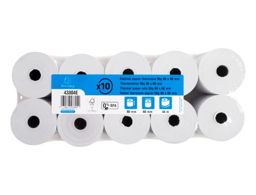 Rollo sumadora exacompta termico 80 mm x 60 mm 48 g/m2