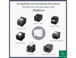 Rollo sumadora exacompta termico 80x80 mm 48 g/m2 sin bpa