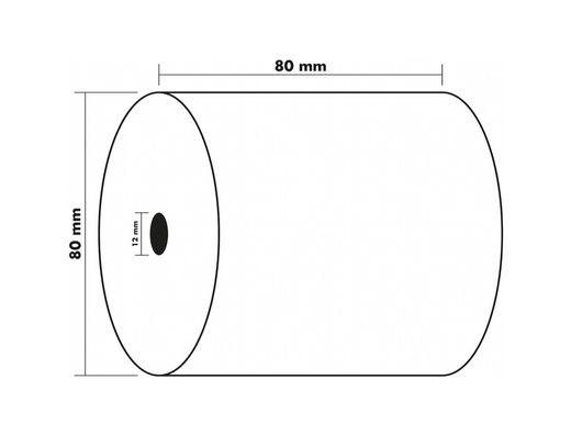 Rollo sumadora exacompta termico 80x80 mm 48 g/m2 sin bpa