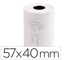 Rollo sumadora exacompta termico para tpv 57 mm x 40 mm 55 g/m2 fsc sin bisfenol ni plastico
