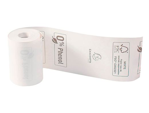Rollo sumadora exacompta termico para tpv 57 mm x 40 mm 55 g/m2 fsc sin bisfenol ni plastico