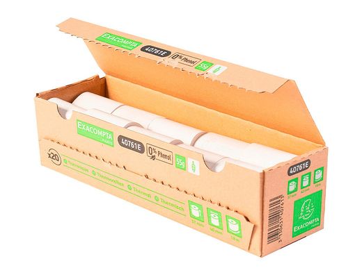 Rollo sumadora exacompta termico para tpv 57 mm x 40 mm 55 g/m2 fsc sin bisfenol ni plastico