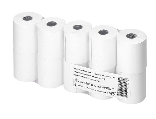 Rollo sumadora termico Greening 57 mm ancho x 47mm diametro para tpv sin bisfenol a papel de 70 g/m2