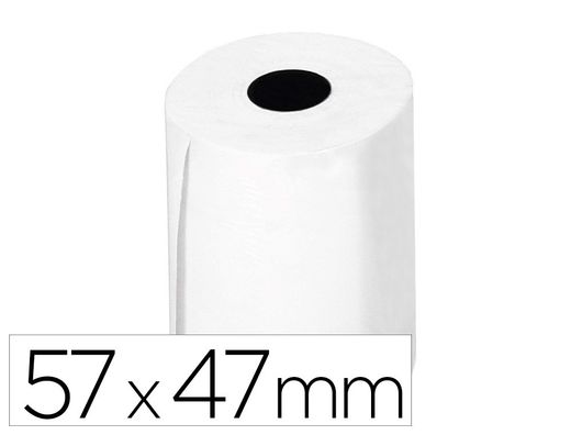 Rollo sumadora termico Greening 57 mm ancho x 47mm diametro para tpv sin bisfenol a papel de 70 g/m2