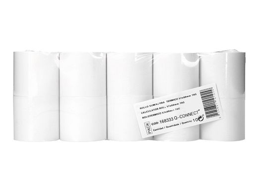 Rollo sumadora térmico Greening 57 mm ancho x 60 mm diámetro sin bisfenol a papel de 70 g/m2