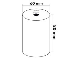 Rollo sumadora termico Greening 80 mm ancho x 60 mm diametro sin bisfenol a papel de 70 g/m2