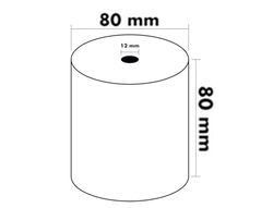 Rollo sumadora termico Greening 80 mm ancho x 80 mm diametro sin bisfenol a papel de 70 g/m2