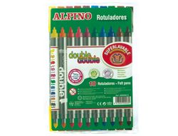 Rotulador Alpino doble punta estuche (10 unidades)
