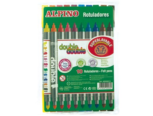 Rotulador Alpino doble punta estuche (10 unidades)