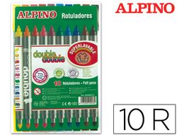 Rotulador Alpino doble punta estuche (10 unidades)