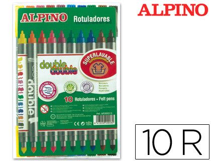 Rotulador Alpino doble punta estuche (10 unidades)
