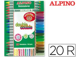 Rotulador Alpino doble punta estuche (20 unidades)