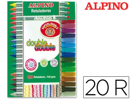 Rotulador Alpino doble punta estuche (20 unidades)