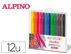 Rotulador alpino dual artist color experience estuche de 12 unidades colores surtidos