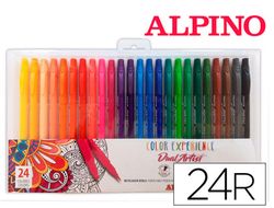 Rotulador alpino dual artist color experience estuche de 24unidades colores surtidos