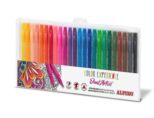 Rotulador alpino dual artist color experience estuche de 24unidades colores surtidos