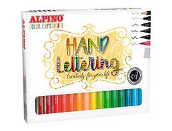 Rotulador alpino metallic lettering doble punta estuche de 12 unidades colores surtidos