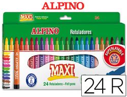 Rotulador Alpino punta maxi estuche 24 unidades