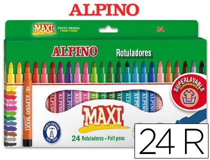 Rotulador Alpino punta maxi estuche 24 unidades