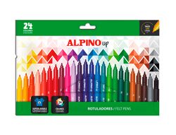 Rotulador alpino up punta 1 mm caja de 24 unidades colores surtidos