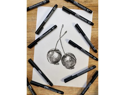 Rotulador artline calibrado micrometrico negro illustration pen billetera ek-280w3iln resistente al