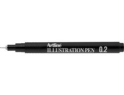 Rotulador artline calibrado micrometrico negro illustration pen ek-282iln punta poliacetal 0,2mm