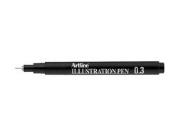 Rotulador artline calibrado micrometrico negro illustration pen ek-283iln punta poliacetal 0,3mm