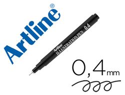 Rotulador artline calibrado micrometrico negro illustration pen ek-284iln punta poliacetal 0,4mm