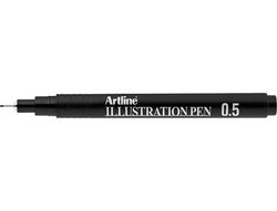 Rotulador artline calibrado micrometrico negro illustration pen ek-285iln punta poliacetal 0,5mm