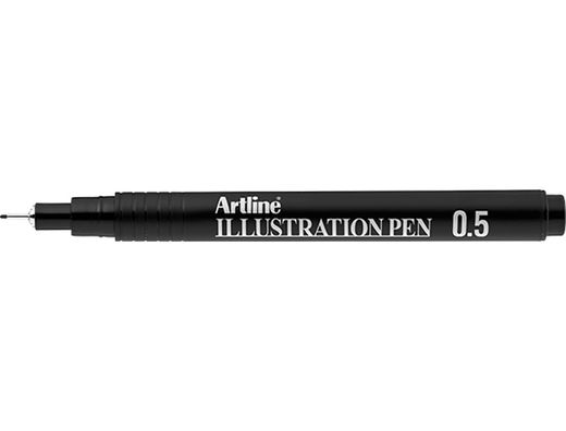 Rotulador artline calibrado micrometrico negro illustration pen ek-285iln punta poliacetal 0,5mm