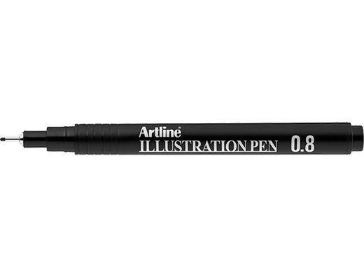 Rotulador artline calibrado micrometrico negro illustration pen ek-288iln punta poliacetal 0,8mm