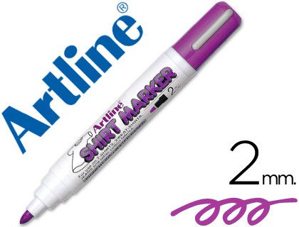 Rotulador Artline Camiseta Ekt-2 Violeta Punta Redonda 2 mm para Uso en Camisetas