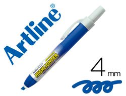 Rotulador artline clix fluorescente ek-63 azul punta biselada 4 mm