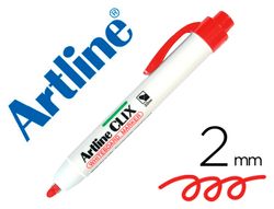 Rotulador Artline Clix Pizarra Ek-573A Rojo Punta Retactil Redonda 2,00 Mm