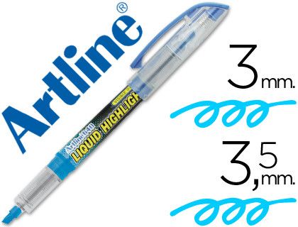 Rotulador Artline Fluorescente Ek-640 Azul -Punta Biselada
